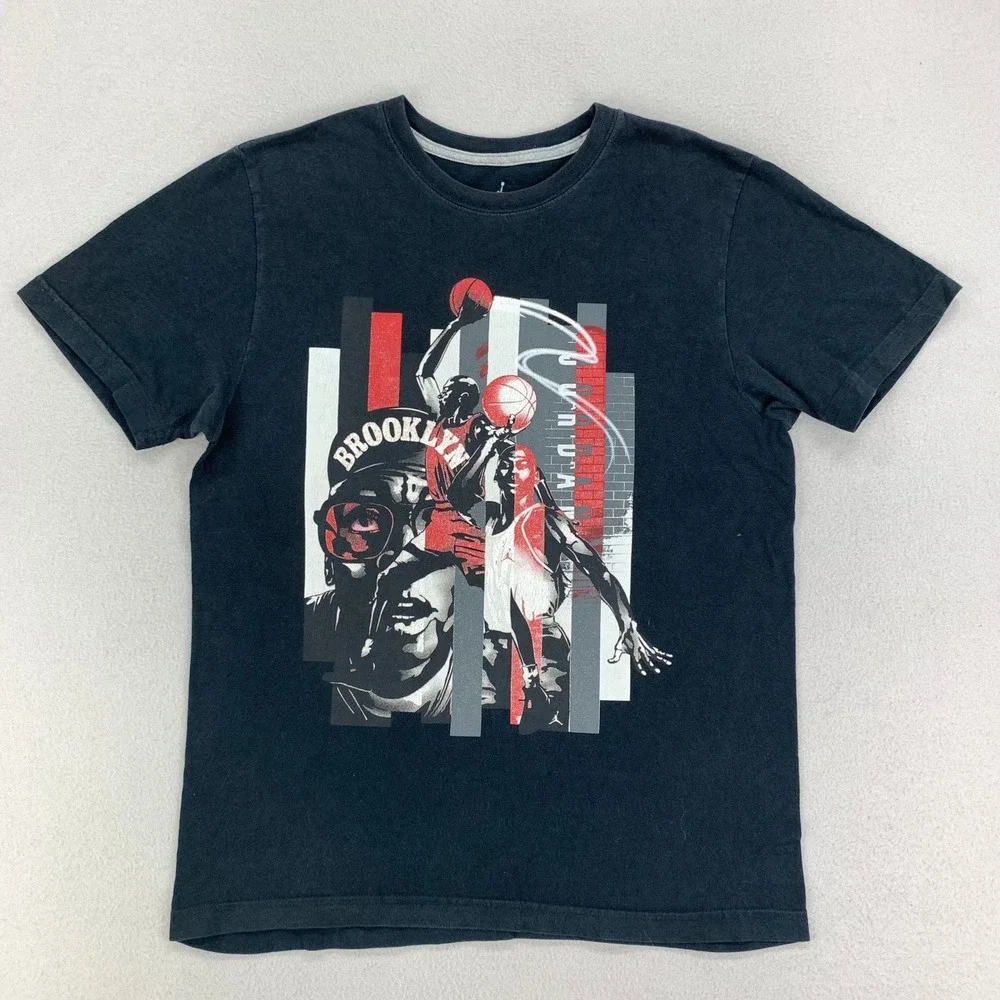 Jordan Spike Lee T-Shirt Mens Medium Black Son of Mars Graphic Tee Basketball